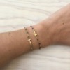 BRACELET PETITE CROIX GRIS